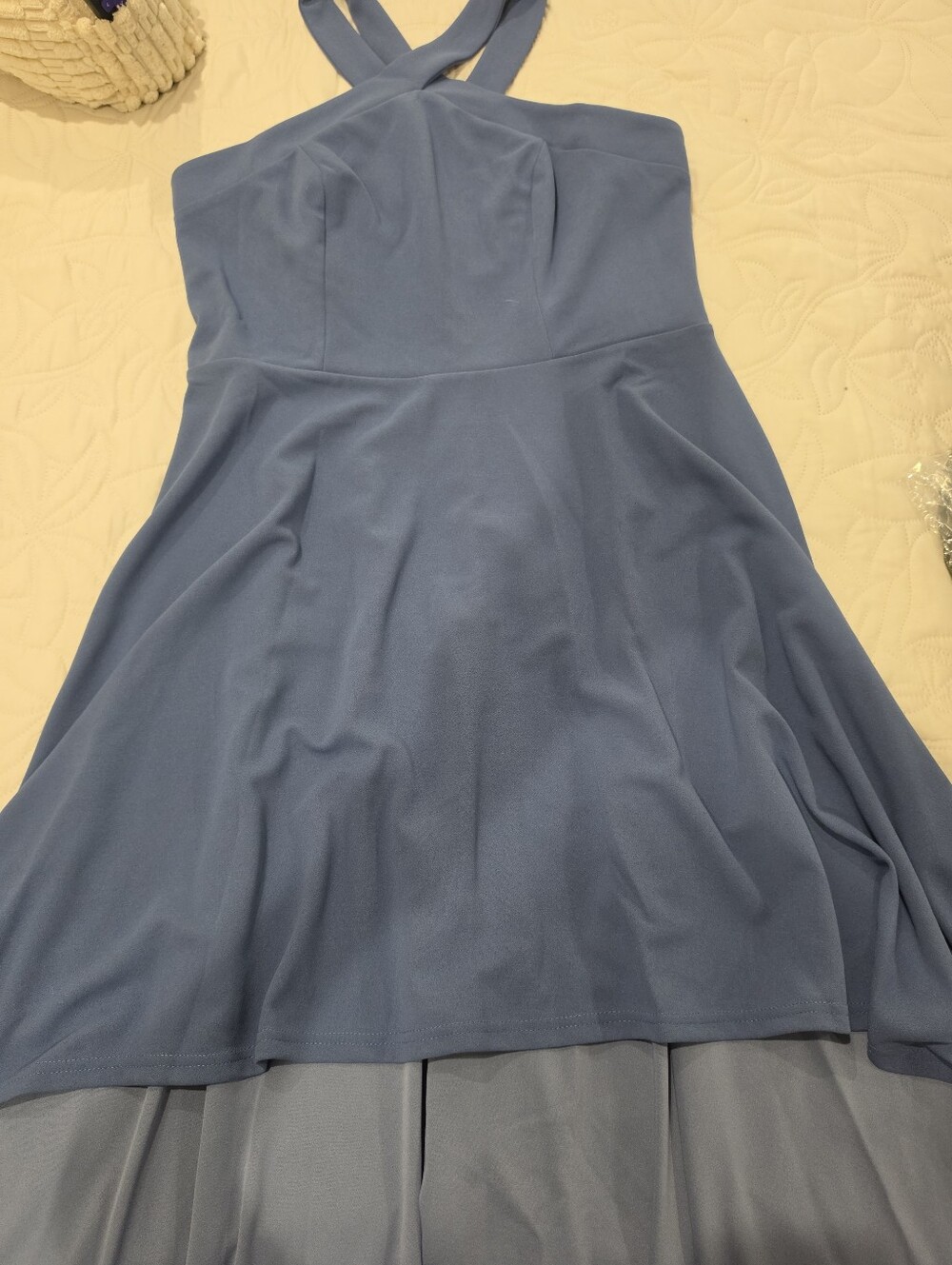Blue Crossback A-Line Women’s Dress